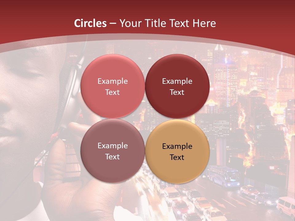 Building Earphones Music PowerPoint Template