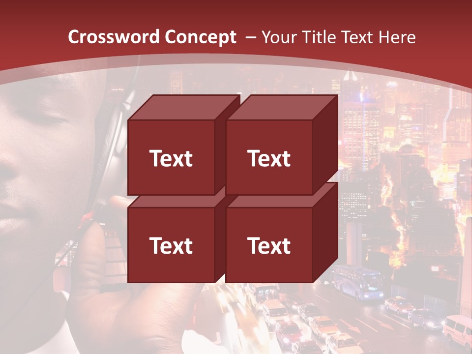 Building Earphones Music PowerPoint Template