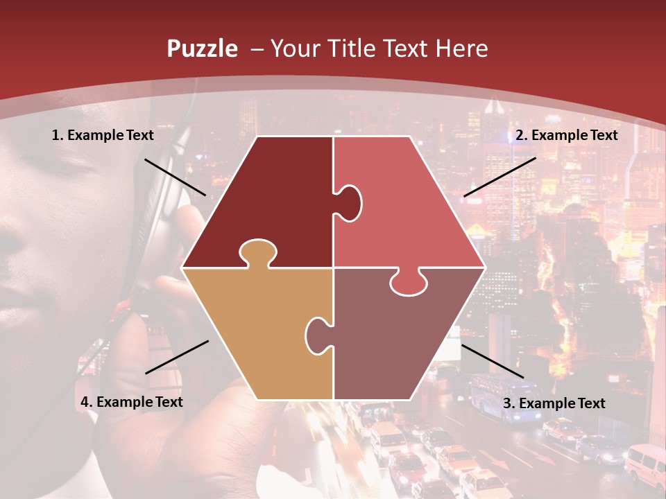 Building Earphones Music PowerPoint Template