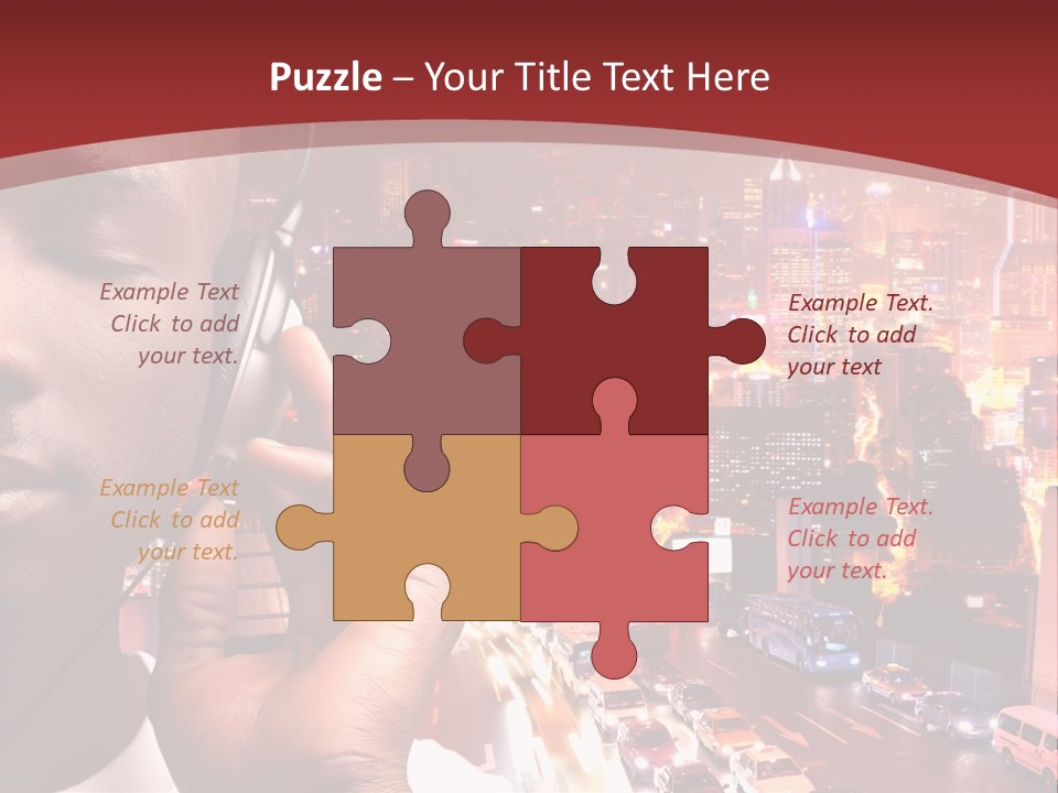 Building Earphones Music PowerPoint Template