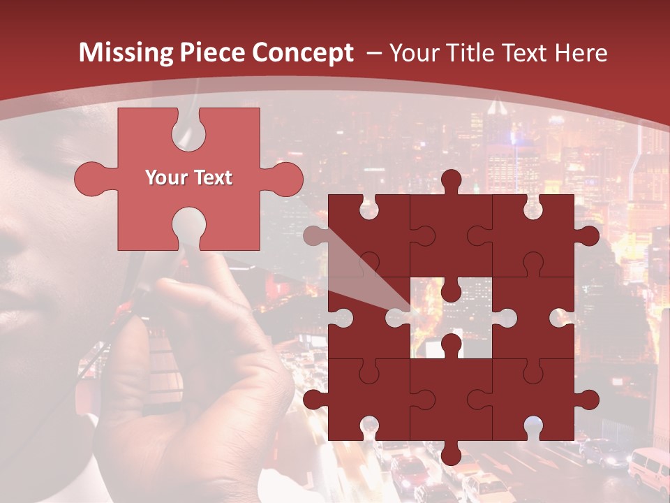 Building Earphones Music PowerPoint Template