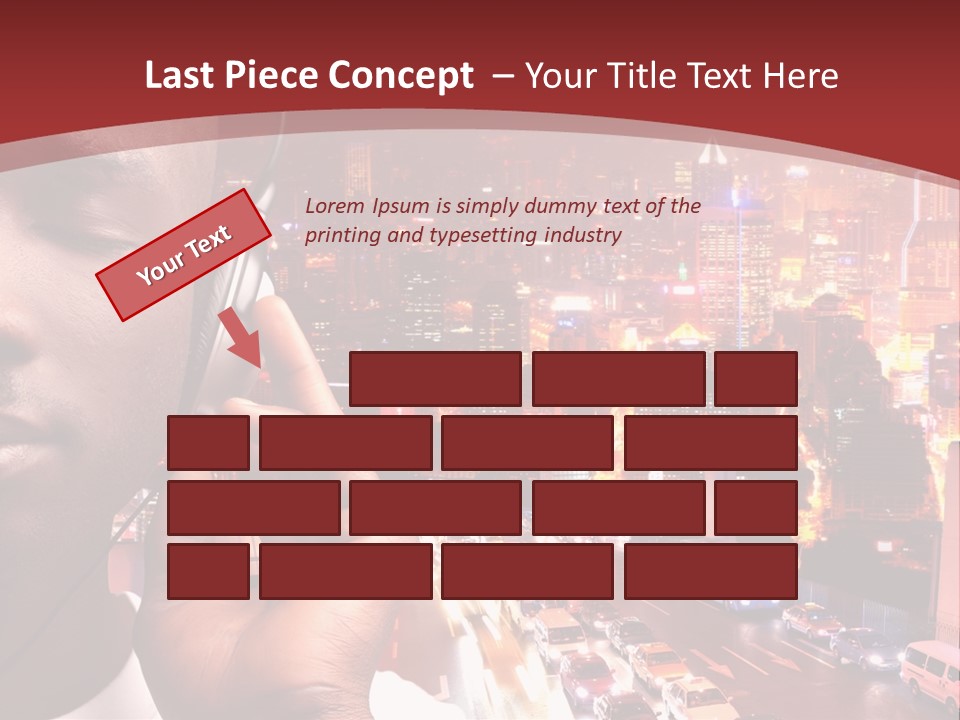 Building Earphones Music PowerPoint Template