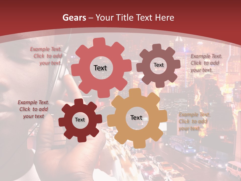 Building Earphones Music PowerPoint Template