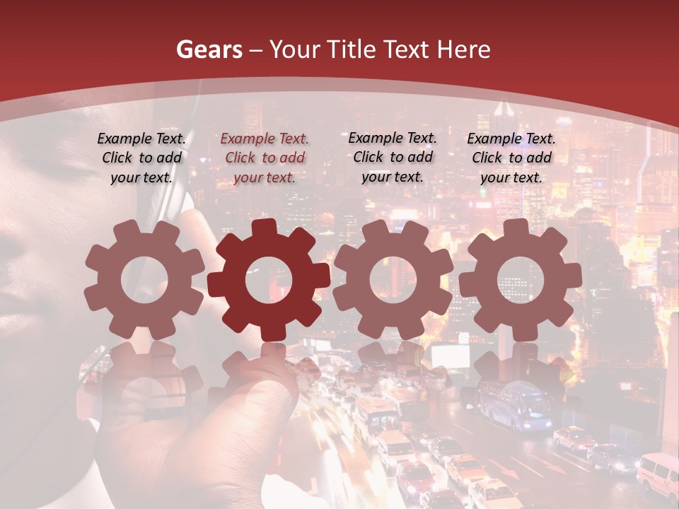 Building Earphones Music PowerPoint Template