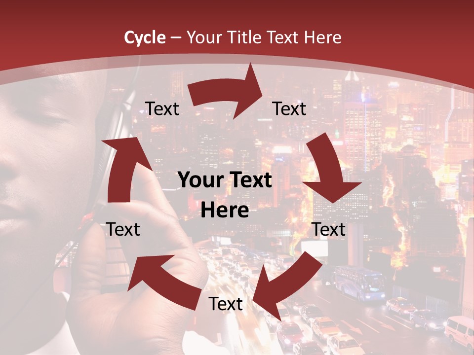 Building Earphones Music PowerPoint Template