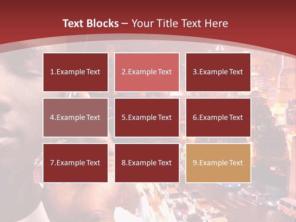 Building Earphones Music PowerPoint Template