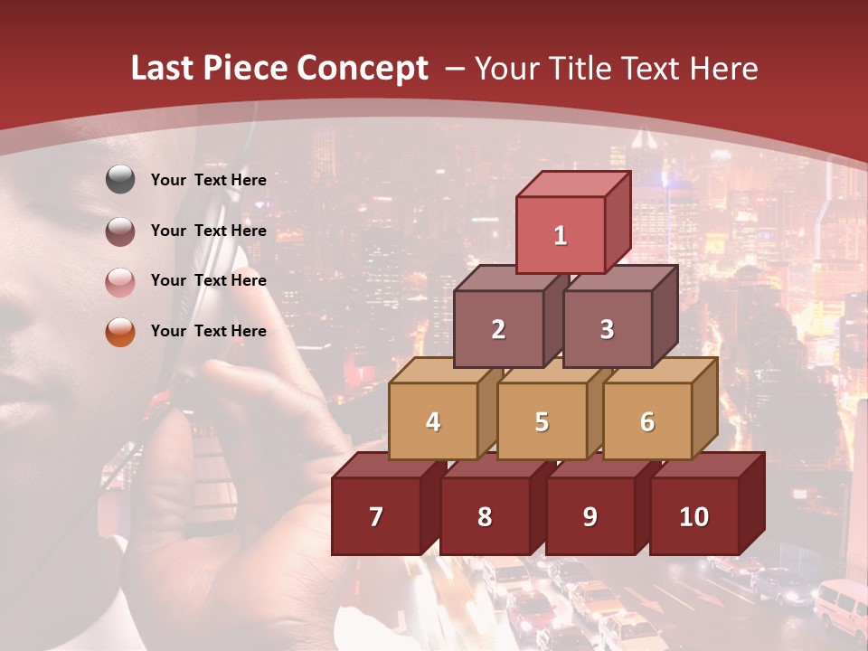 Building Earphones Music PowerPoint Template