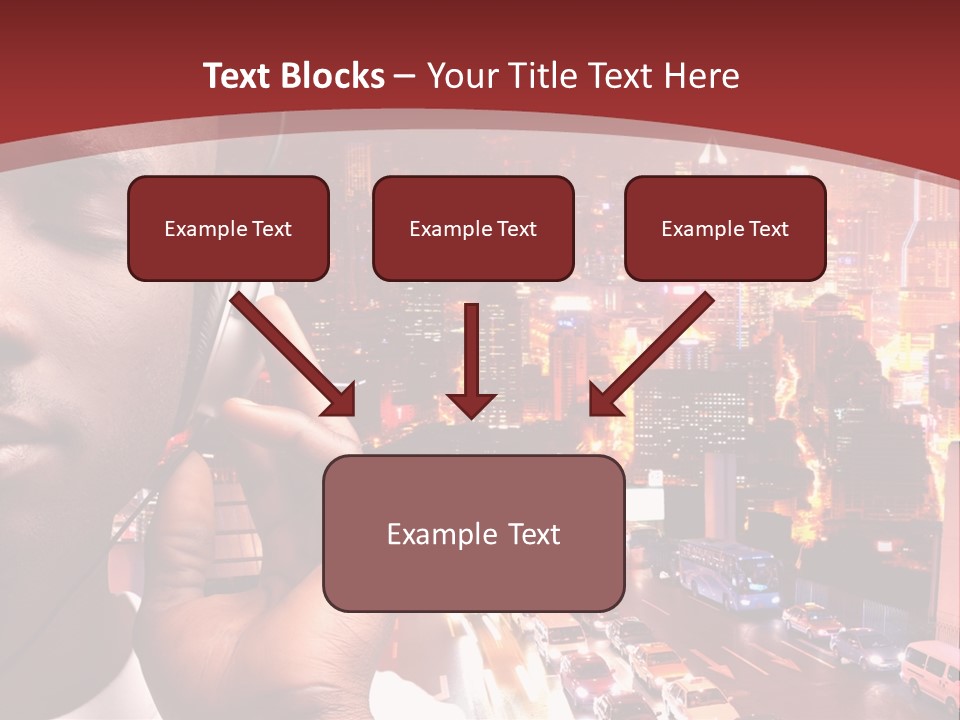 Building Earphones Music PowerPoint Template