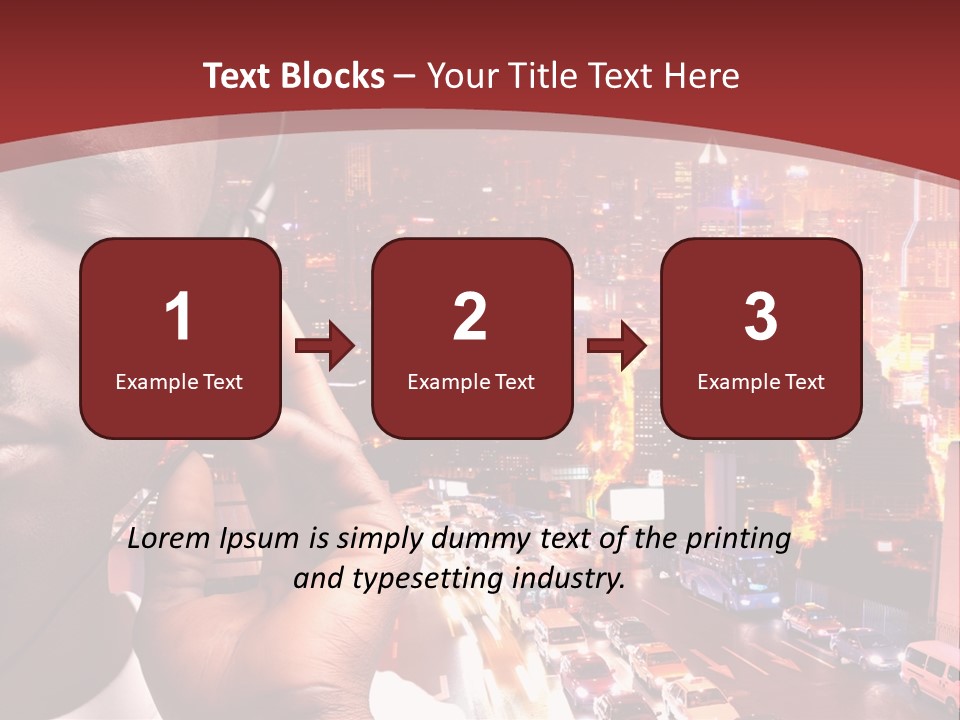 Building Earphones Music PowerPoint Template