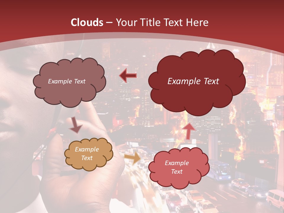 Building Earphones Music PowerPoint Template