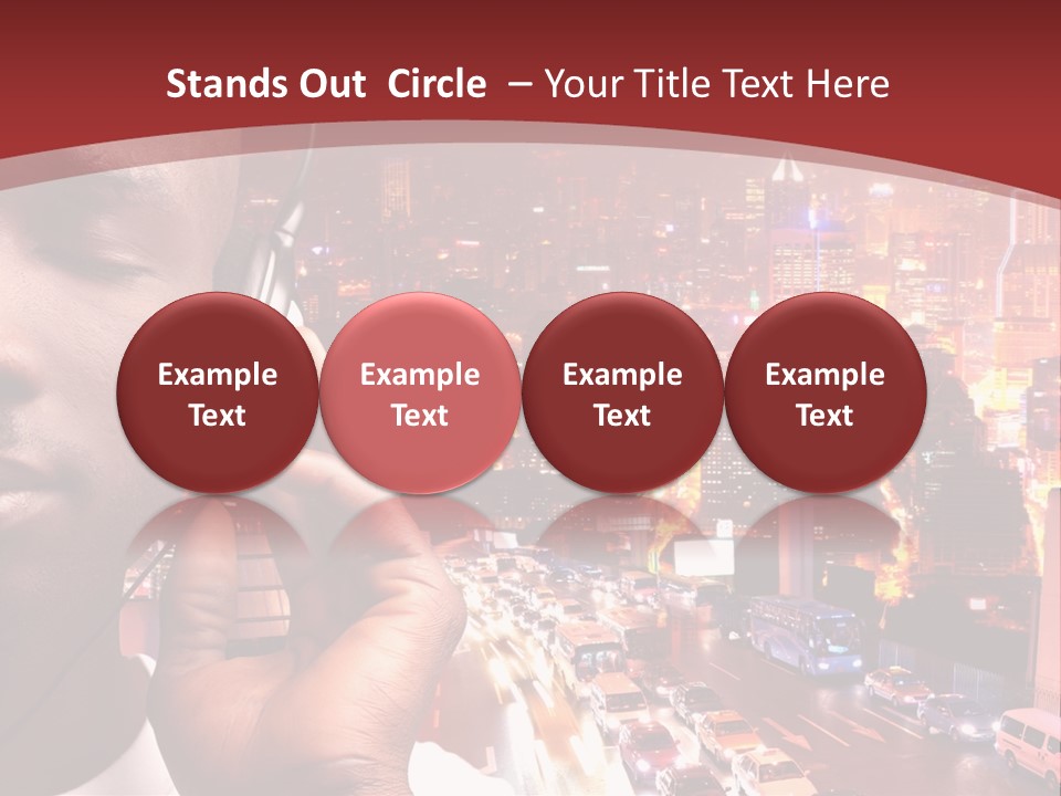 Building Earphones Music PowerPoint Template