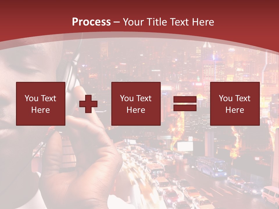 Building Earphones Music PowerPoint Template
