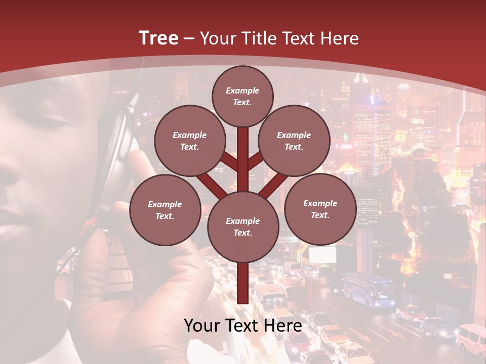 Building Earphones Music PowerPoint Template