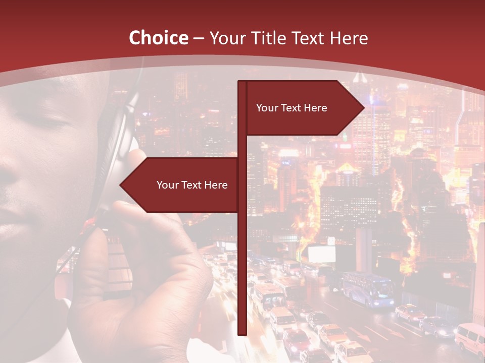 Building Earphones Music PowerPoint Template