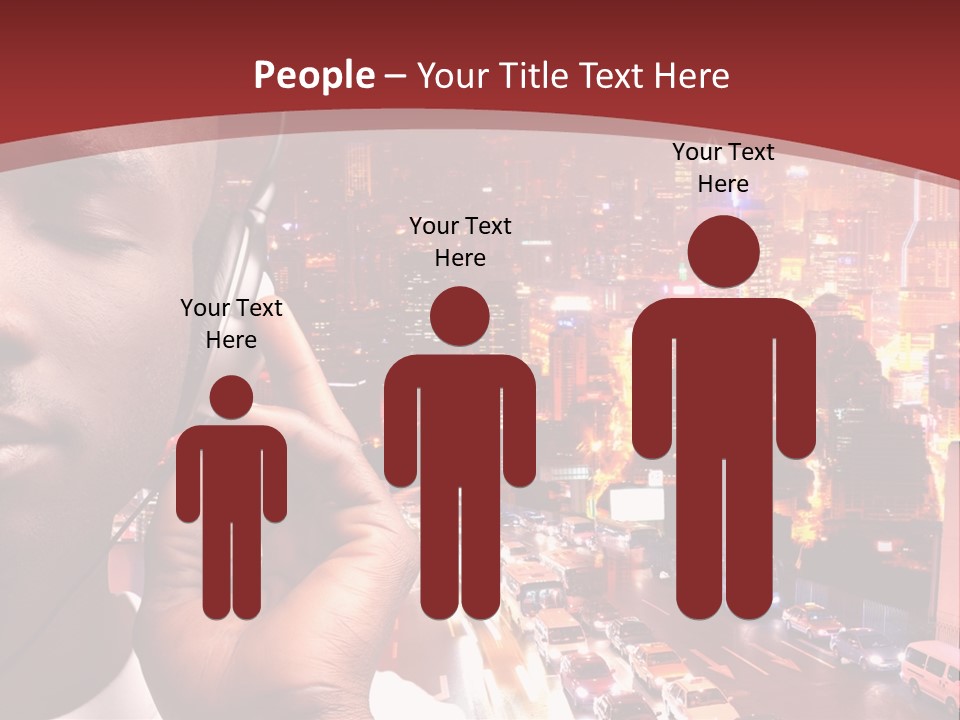 Building Earphones Music PowerPoint Template