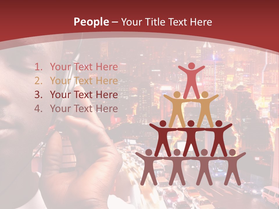 Building Earphones Music PowerPoint Template