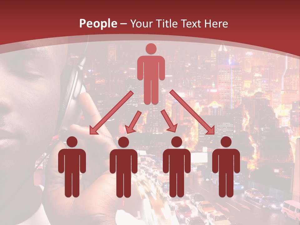 Building Earphones Music PowerPoint Template