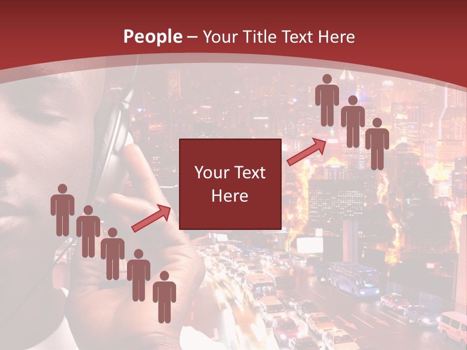 Building Earphones Music PowerPoint Template