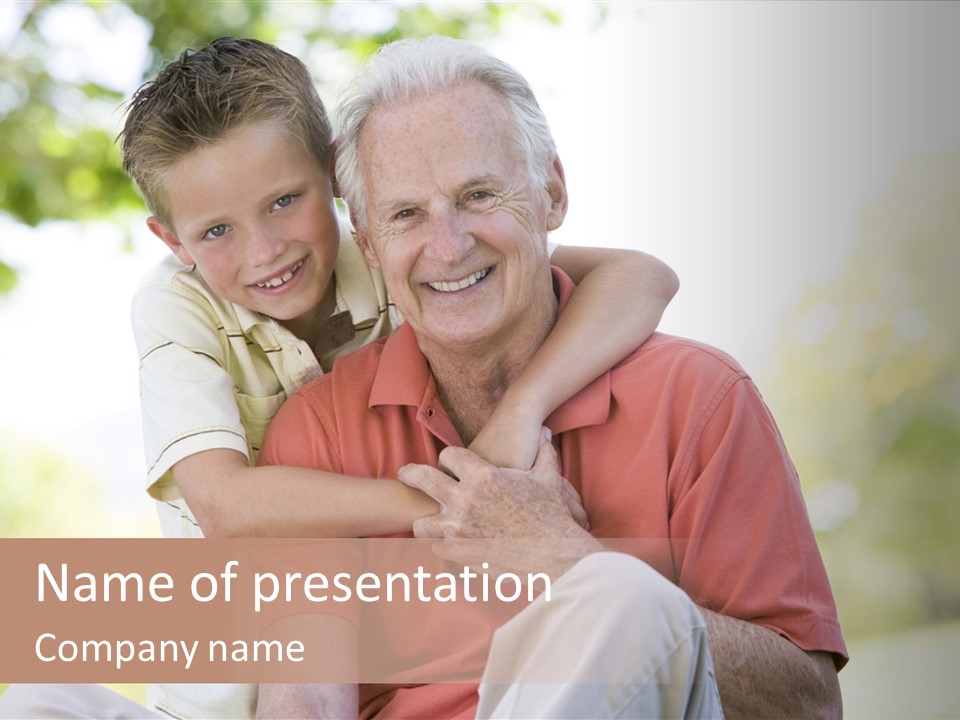 Male Countryside Smiling PowerPoint Template