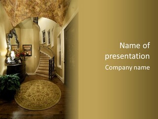 Steps Hall Indoors PowerPoint Template