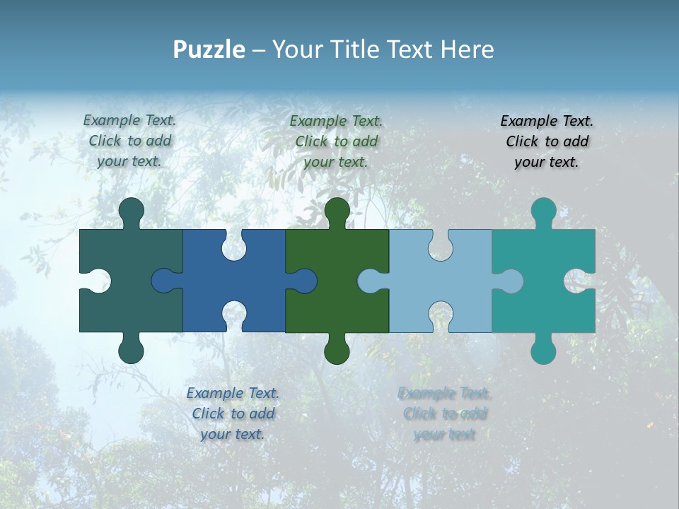 Shadow Rainforest Sun PowerPoint Template