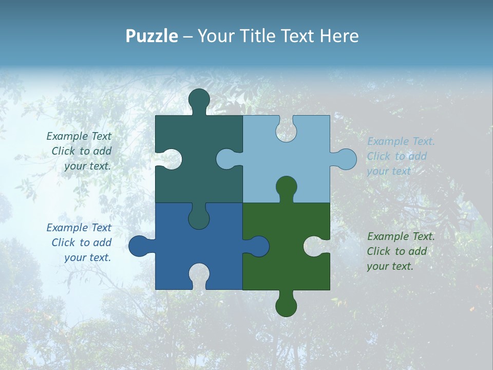 Shadow Rainforest Sun PowerPoint Template