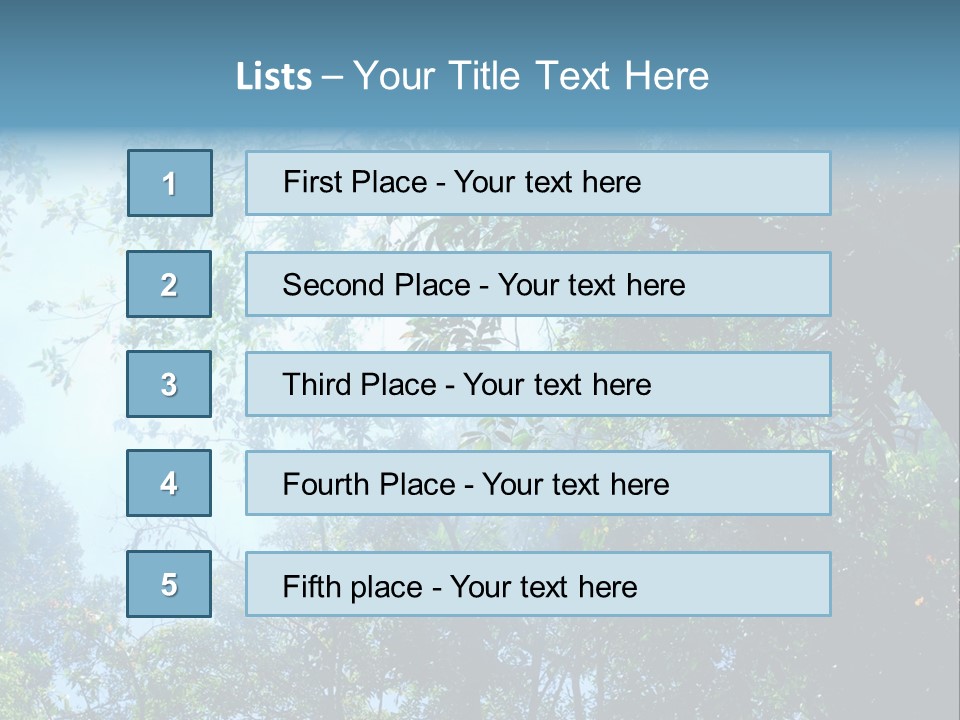 Shadow Rainforest Sun PowerPoint Template