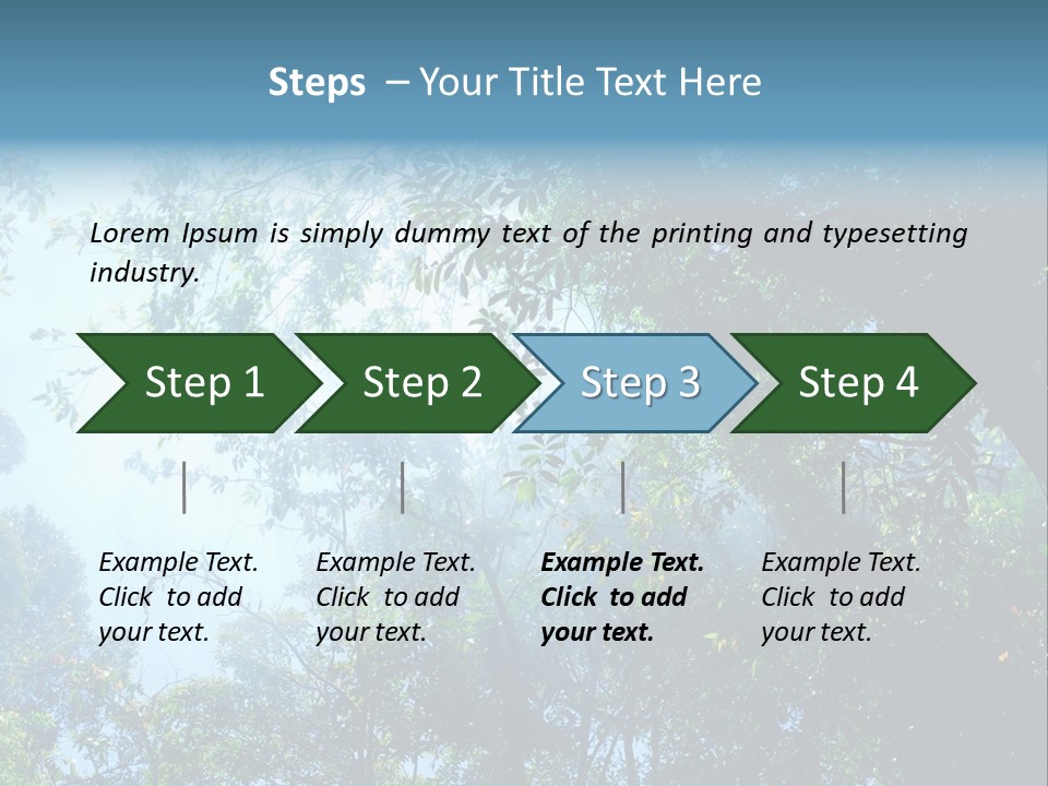 Shadow Rainforest Sun PowerPoint Template