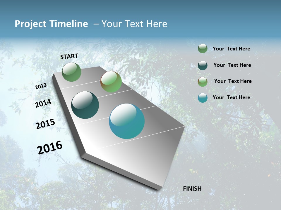 Shadow Rainforest Sun PowerPoint Template