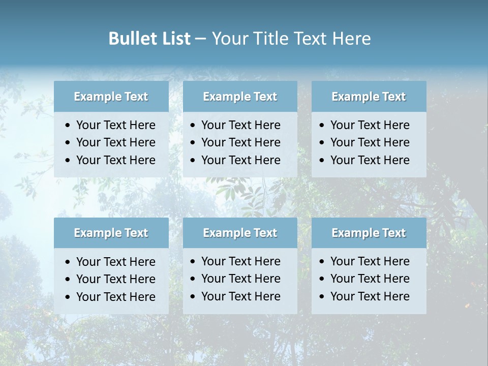 Shadow Rainforest Sun PowerPoint Template