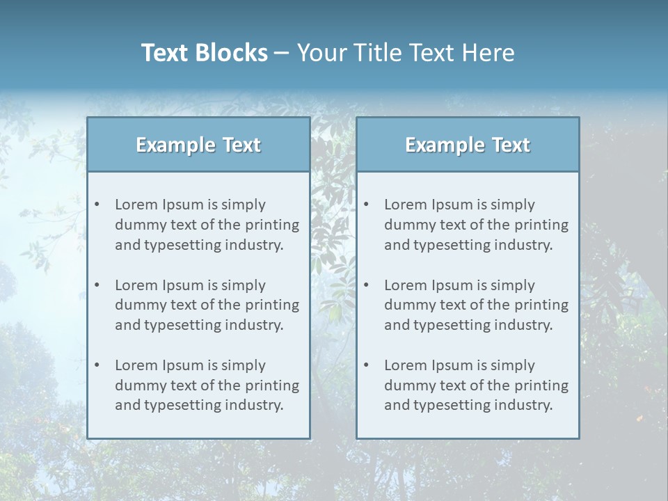 Shadow Rainforest Sun PowerPoint Template