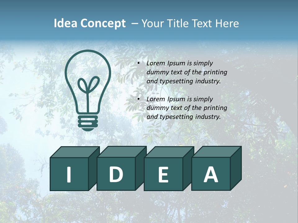 Shadow Rainforest Sun PowerPoint Template