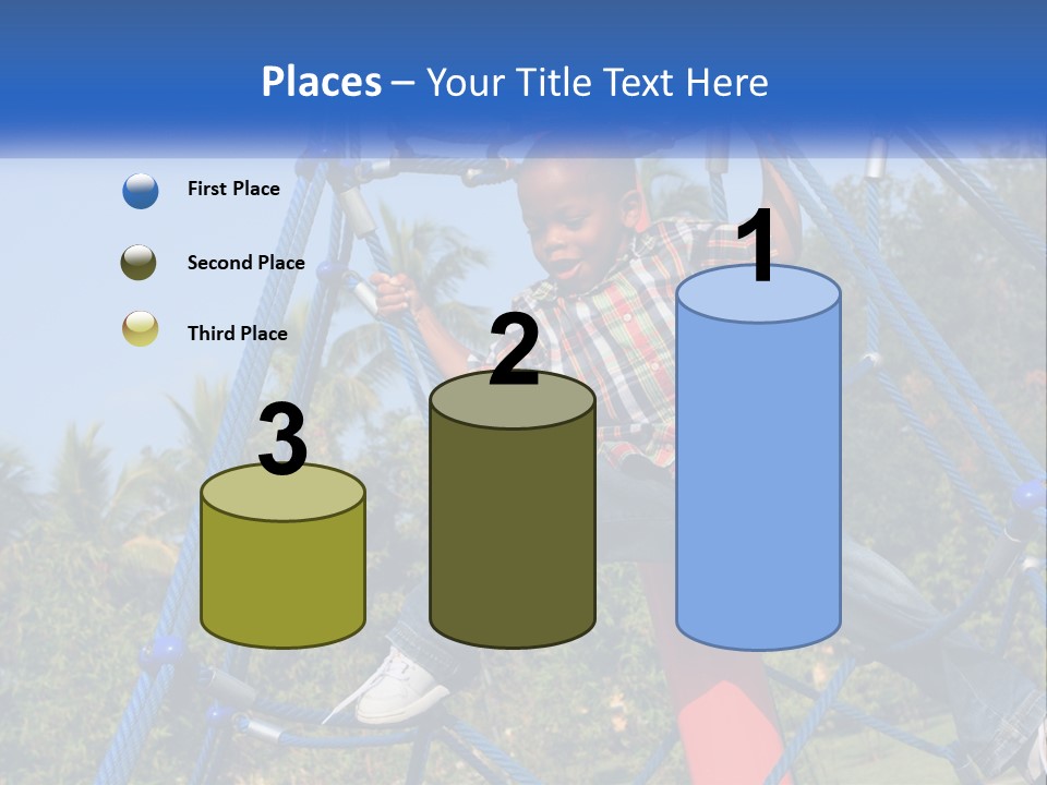 Black Child Handsome Black PowerPoint Template