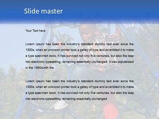 Black Child Handsome Black PowerPoint Template