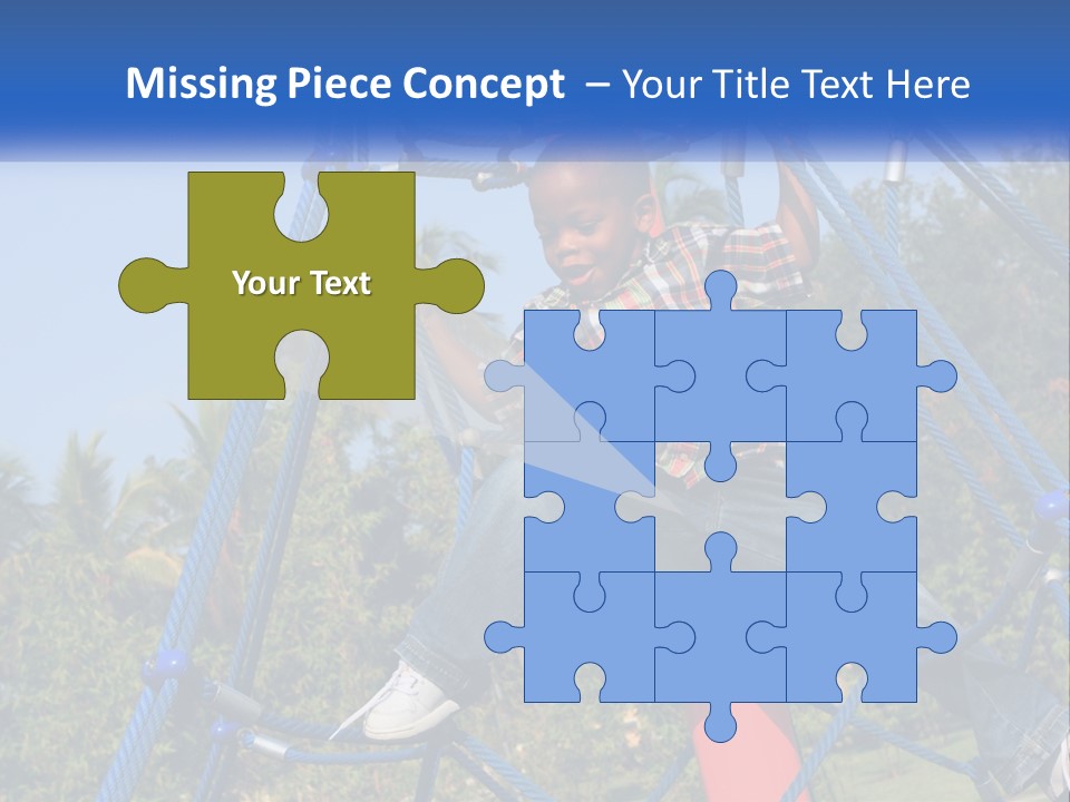 Black Child Handsome Black PowerPoint Template