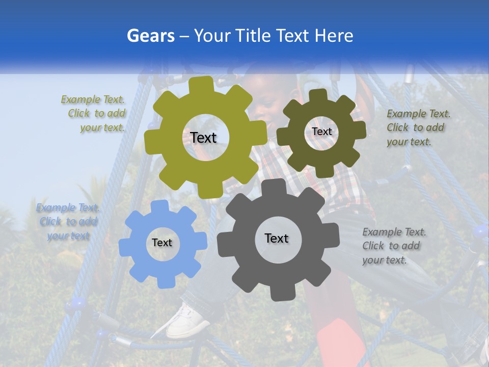 Black Child Handsome Black PowerPoint Template