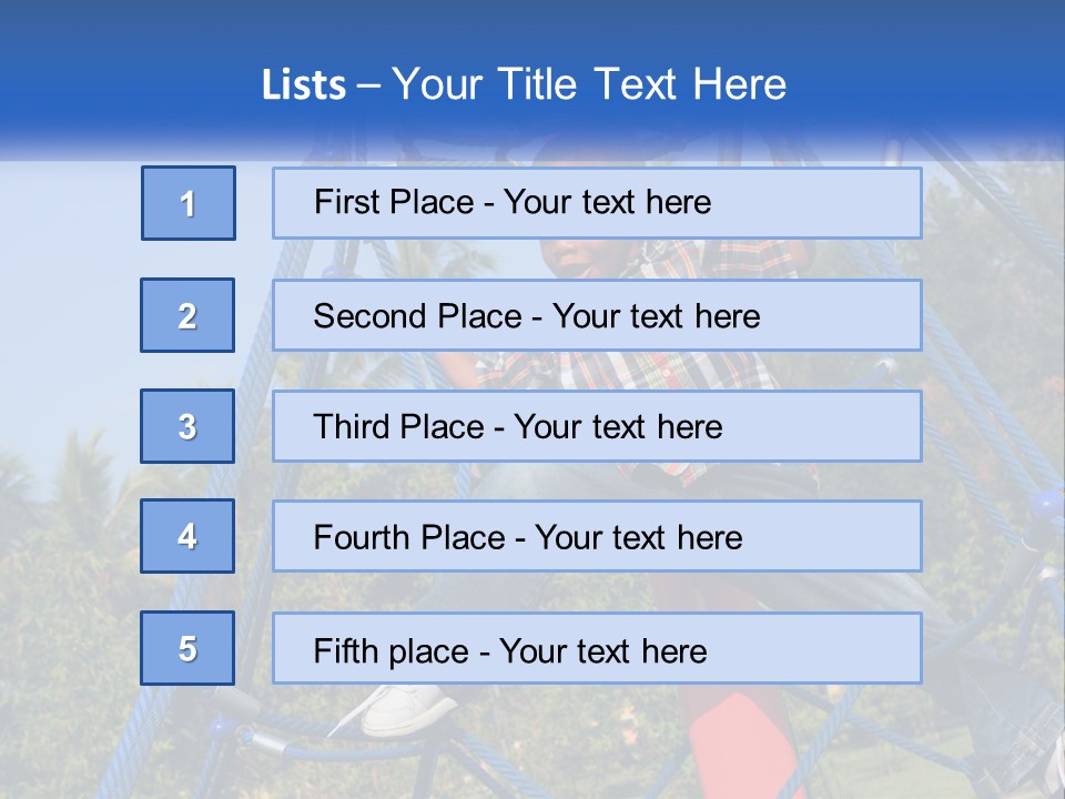 Black Child Handsome Black PowerPoint Template