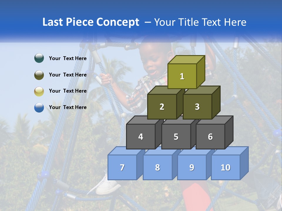 Black Child Handsome Black PowerPoint Template