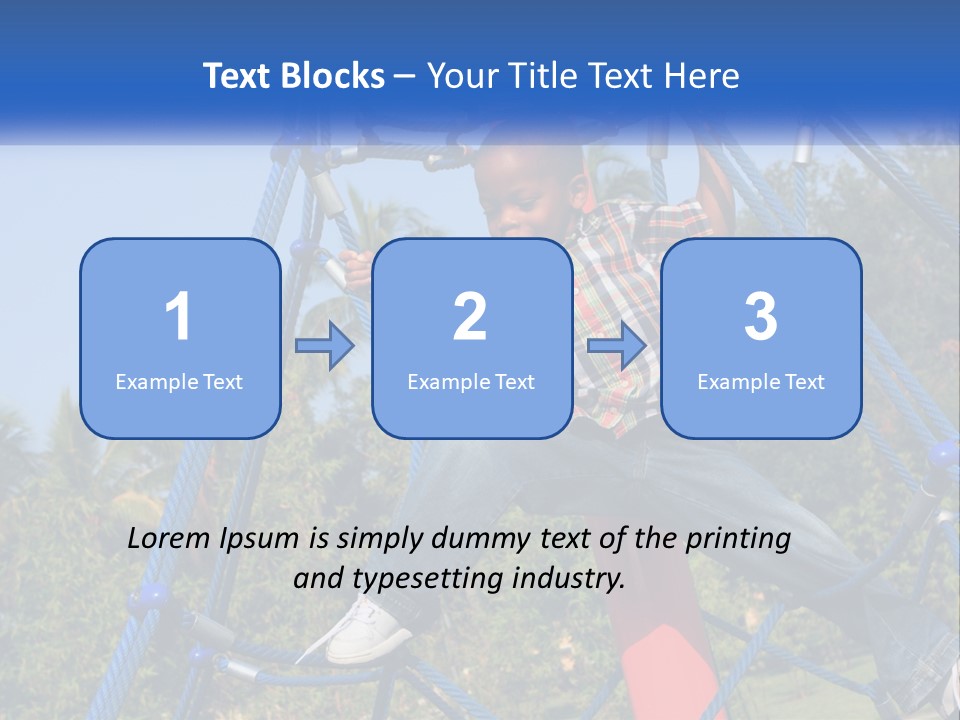 Black Child Handsome Black PowerPoint Template