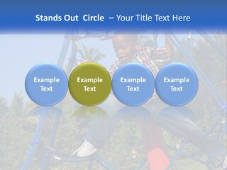 Black Child Handsome Black PowerPoint Template