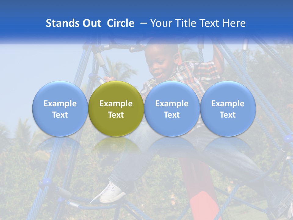 Black Child Handsome Black PowerPoint Template