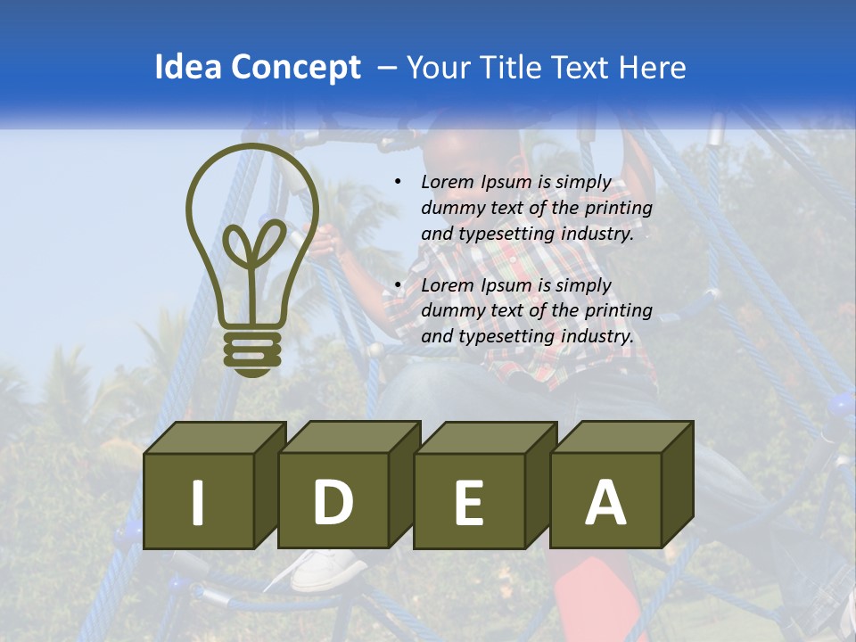 Black Child Handsome Black PowerPoint Template