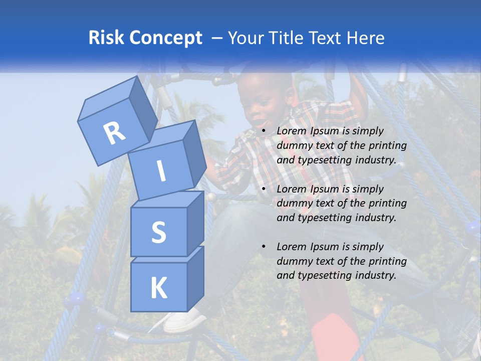 Black Child Handsome Black PowerPoint Template