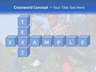 Black Child Handsome Black PowerPoint Template