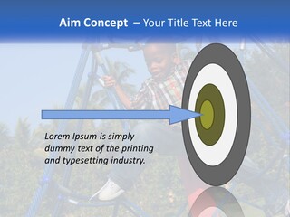 Black Child Handsome Black PowerPoint Template