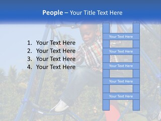 Black Child Handsome Black PowerPoint Template