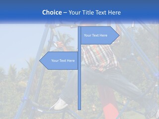 Black Child Handsome Black PowerPoint Template