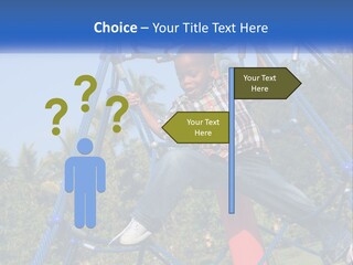 Black Child Handsome Black PowerPoint Template