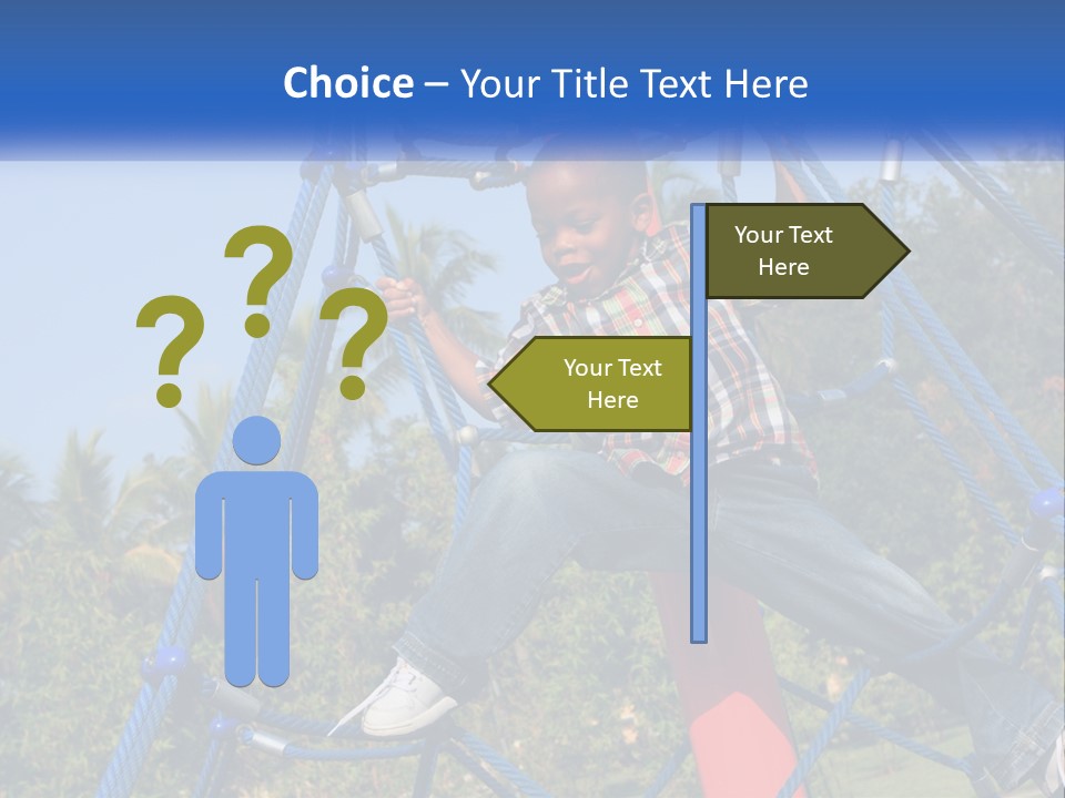 Black Child Handsome Black PowerPoint Template