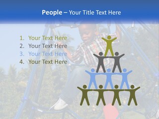 Black Child Handsome Black PowerPoint Template